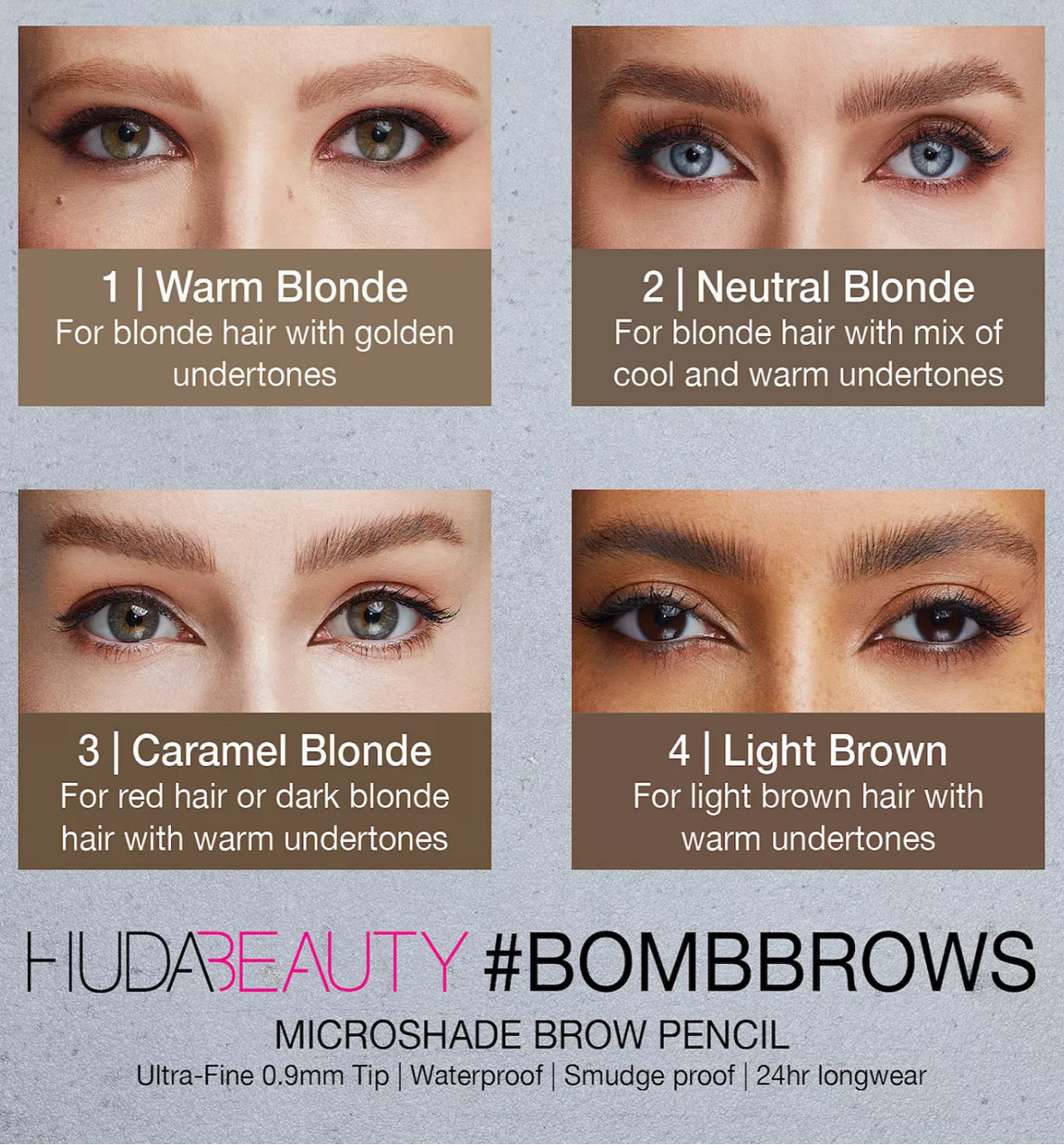 BombBrows by Huda Beauty Full N Fluffy Fiber Gel (Black Brown)
