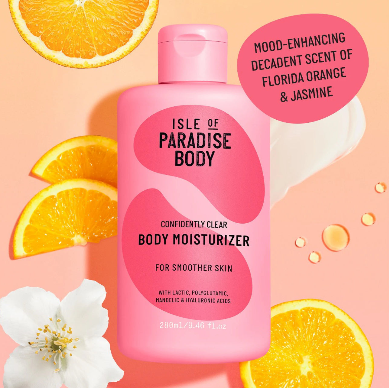 ISLE OF PARADISE Confidently Clear Body Moisturizer with Lactic & Hyaluronic Acids
