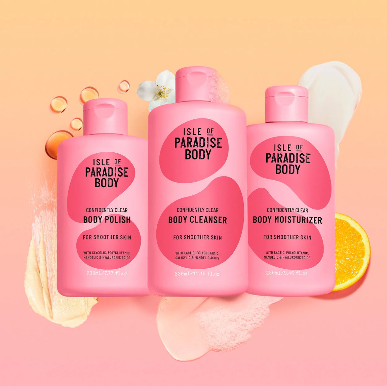 ISLE OF PARADISE Confidently Clear Body Moisturizer with Lactic & Hyaluronic Acids